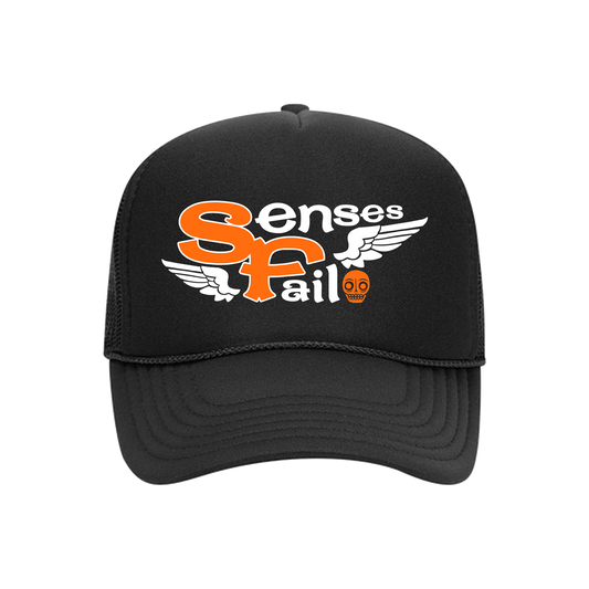 Wings Black Trucker Hat