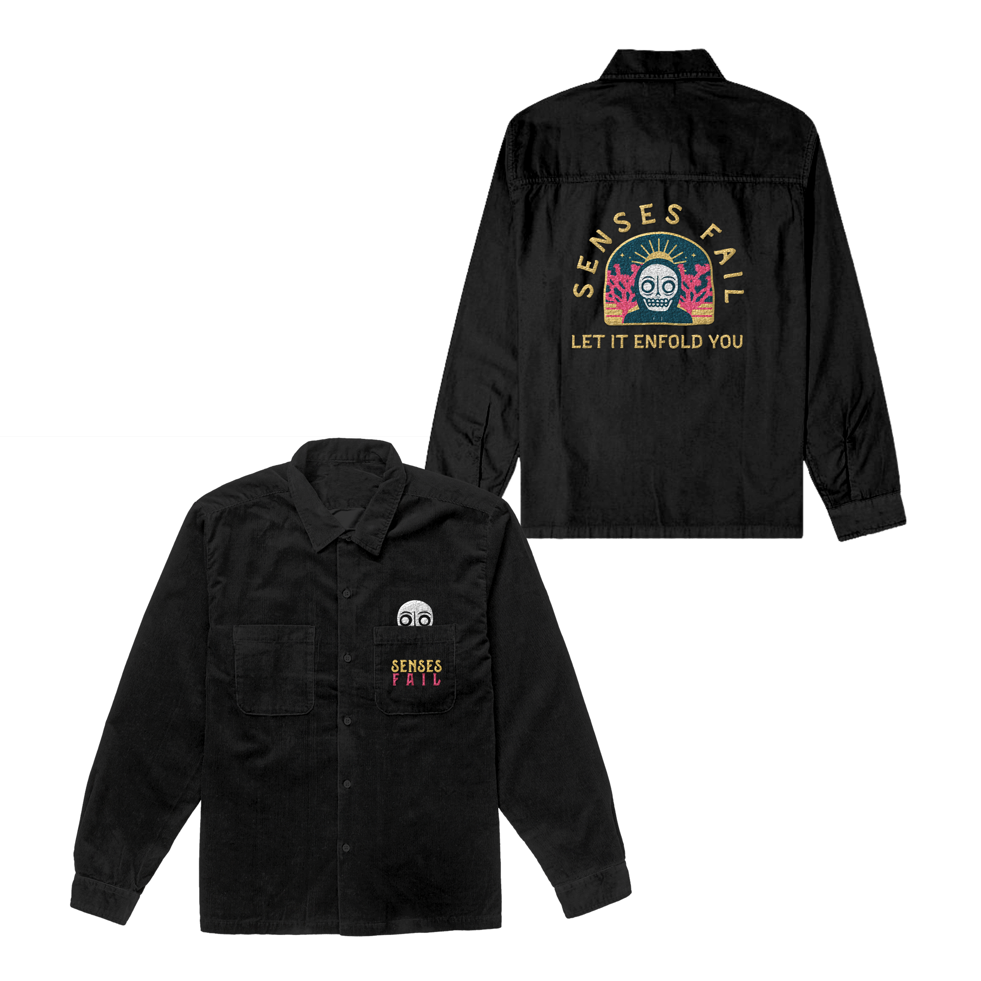 Senses Fail Let It Enfold You Black Corduroy Jacket – Senses Fail Official